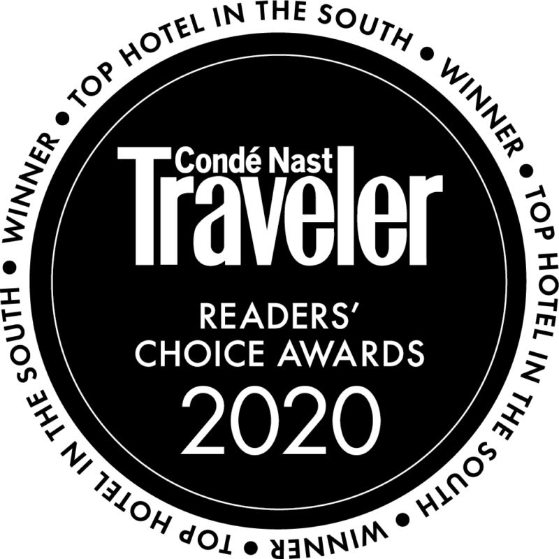 Condé Nast Traveler Readers' Choice Awards 2020 logo in black for our downtown Memphis hotel